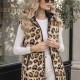 21258 Αμάνικο μπουφάν Leopar Μαύρο-Μπεζ
