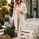 21245 Γούνα μακριά με τσέπες Μπεζ