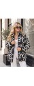 21259 Αμάνικο μπουφάν Leopar Style Ασπρόμαυρο