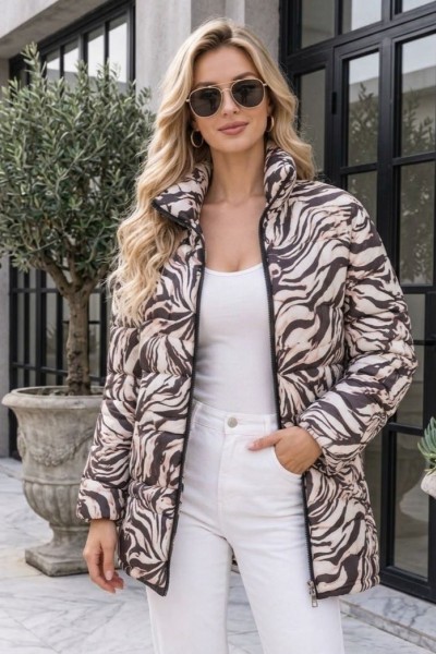 21259 Αμάνικο μπουφάν Zebra Style Μπεζ