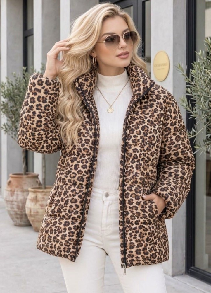 21259 Αμάνικο μπουφάν Leopar Style Κάμελ