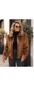 21271 Γούνα  Jacket short Style Καφέ