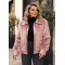 21271 Γούνα  Jacket short Style Ροζ