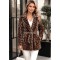 21256 Γούνα Leopar Street Style με γιακά και ζώνη