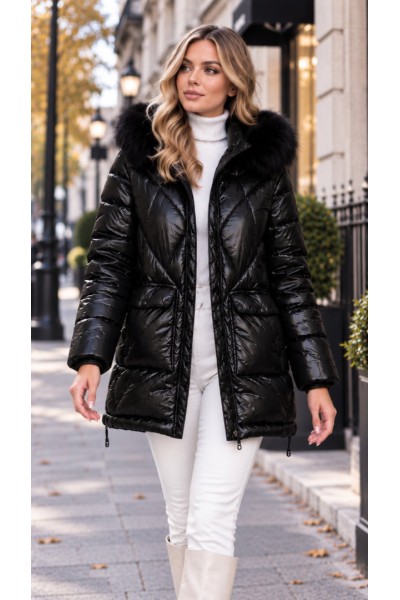 21254 Μπουφάν Urban Style Μαύρο