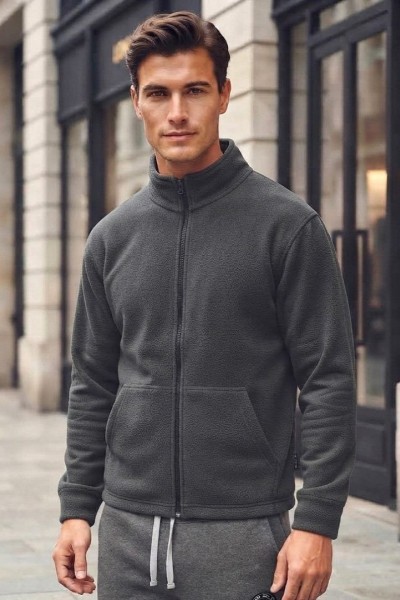 19400 Ζακέτα fleece Γκρι σκούρο