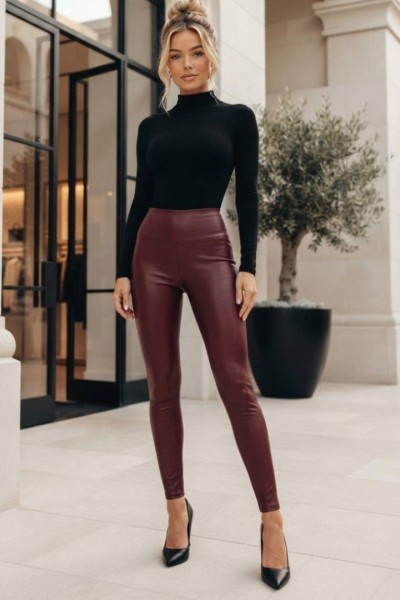 19600 Δερματίνη Leather style - Μπορντό