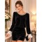 0488 Μπλούζα Velvet Lace Μαύρο