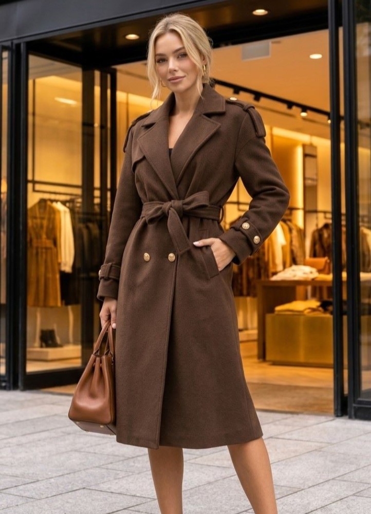 21195 Παλτό Elegance Gold Καφέ