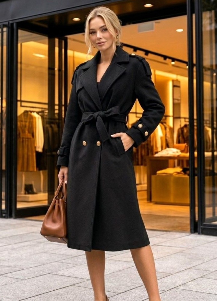 21195 Παλτό Elegance Gold Μαύρο
