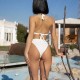 1562 Μπικίνι HighWaist Λευκό