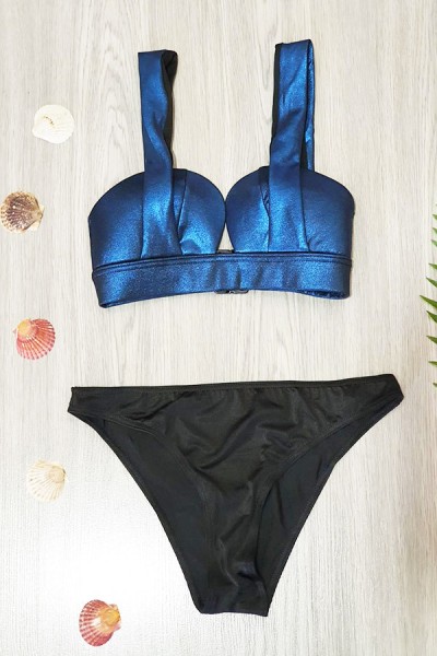 1576 Μαγιό blue glossy