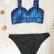 1576 Μαγιό blue glossy